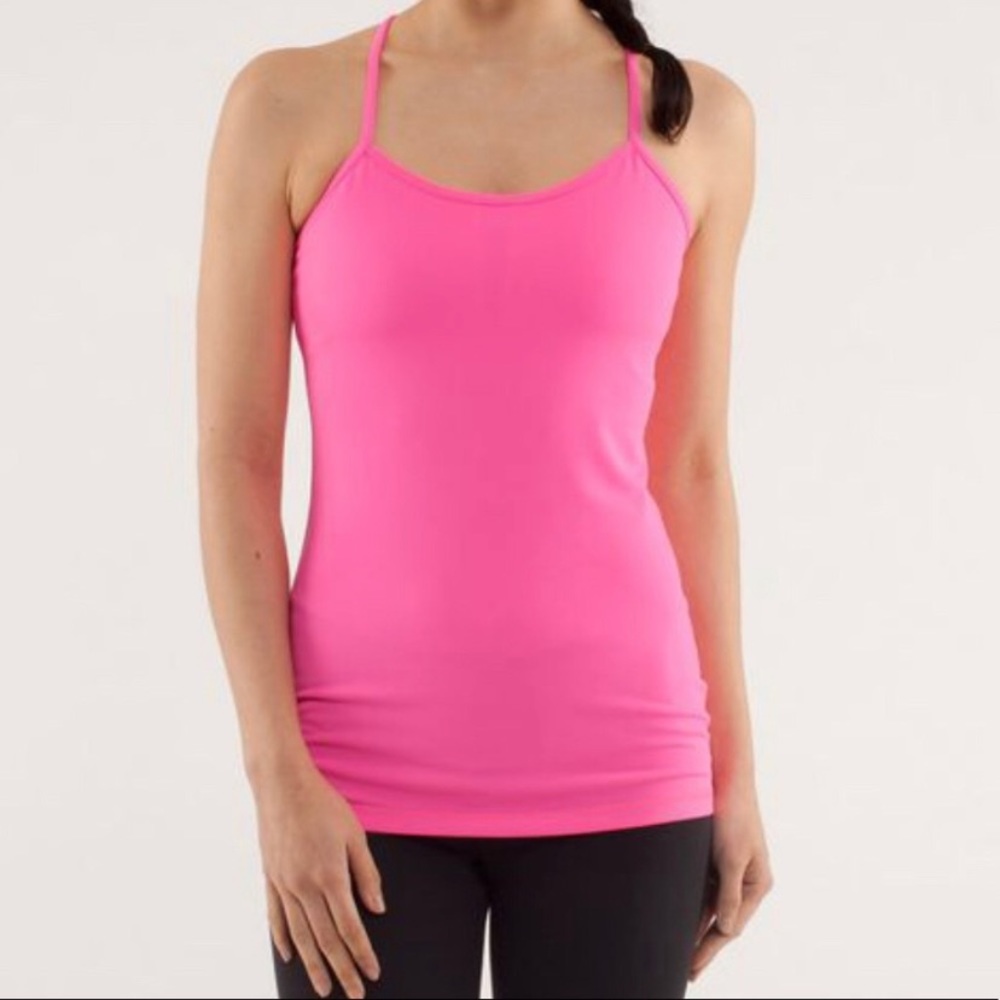 Lululemon Power Y Tank Hot Pink Size 4